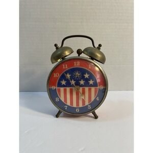Robert Shaw Patriotic Alarm Clock USA Flag Americana 4th of July / NOT WORKING